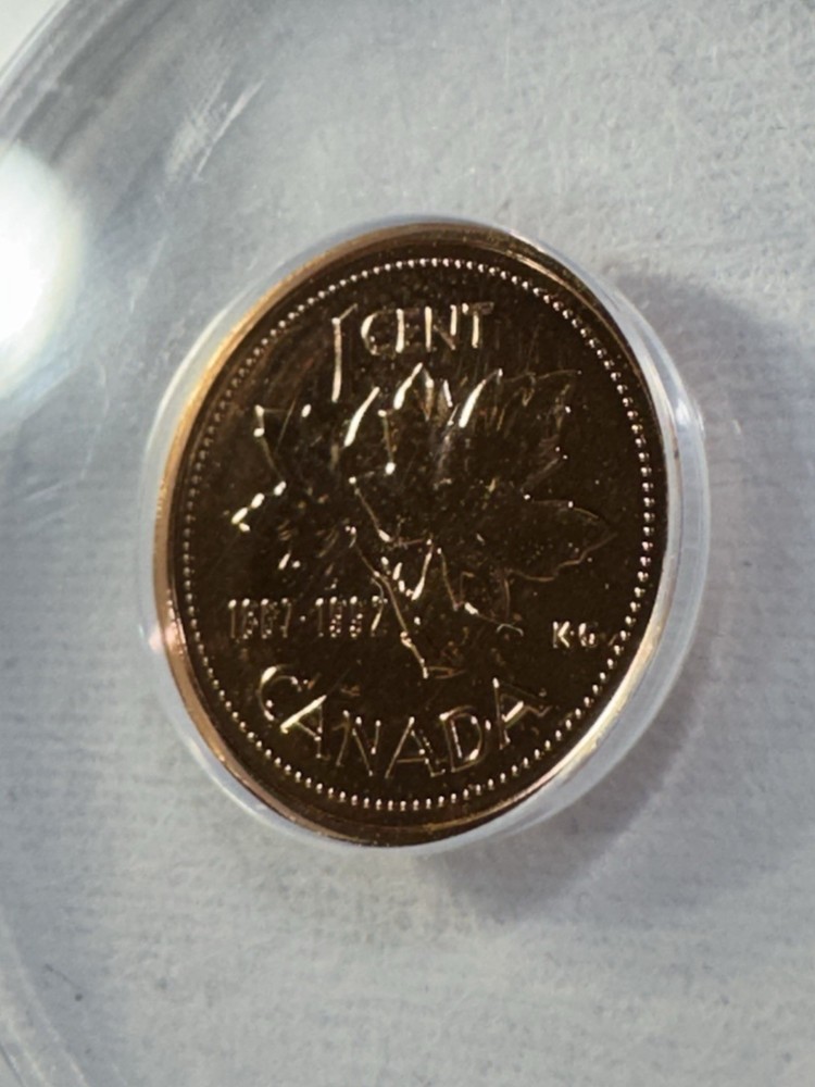 1992 Canada 1 Cent Specimen Graded SP 67 RD by ANACS