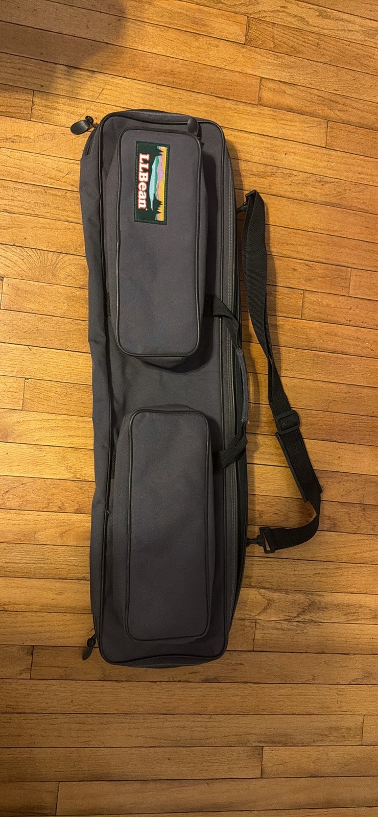 VINTAGE LL BEAN GREEN CANVAS TRAVEL FLY ROD BAG