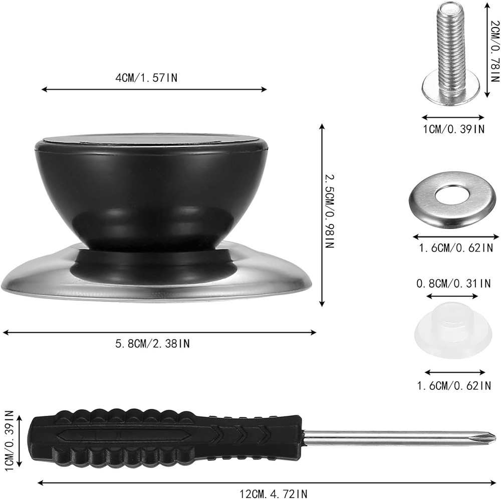 10 PCS Universal Replacement Grips, Suitable for Casserole Glass Pot Lid Knobs