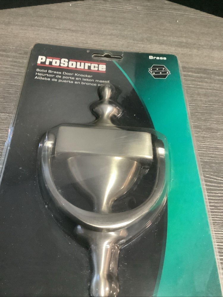Solid Brass Door Knocker Satin Nickel Finish ProSource 4610505 NOS