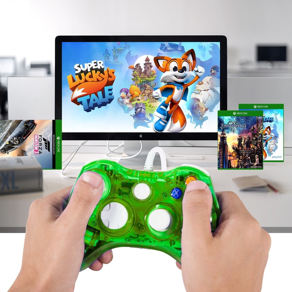 For Microsoft Xbox 360 PC WIN 7 8 10 Wired Game Controller Gamepad Joystick Glow