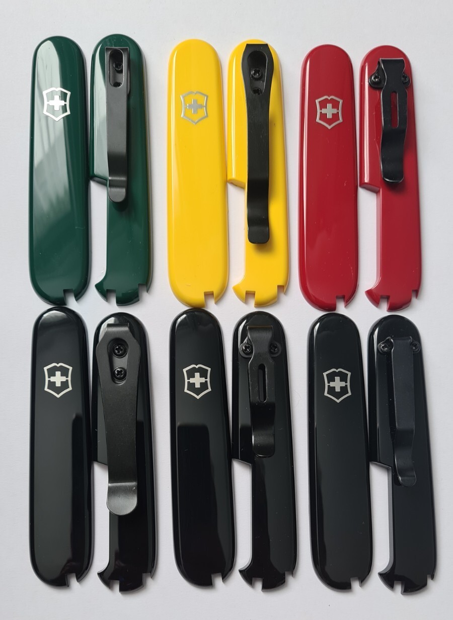 Custom Modified Victorinox Modded 91mm  Scales with clip Various Colours & Clips