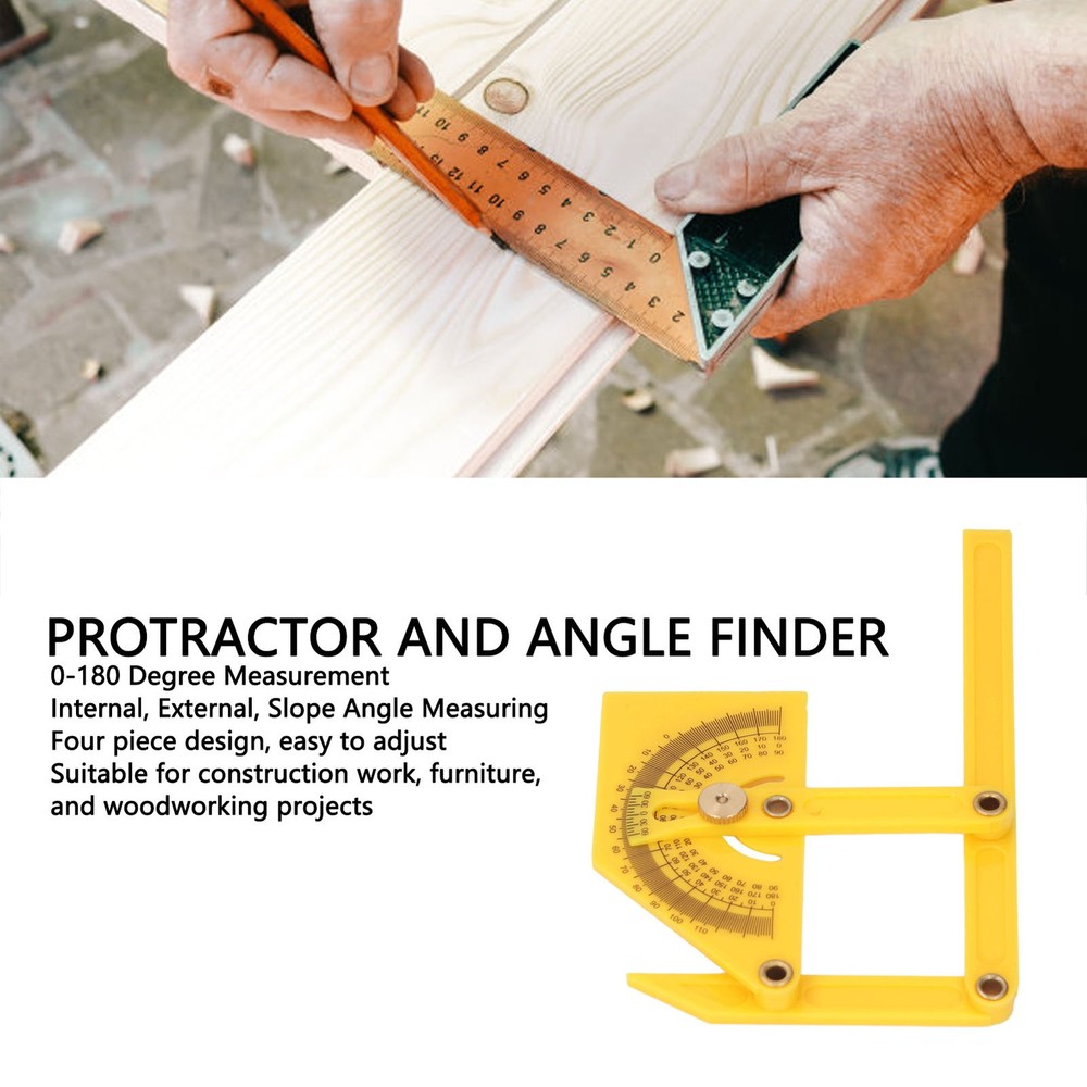 Foldable Protractor Corner Angle Finder 4 Links Design For Woodworking Projects
