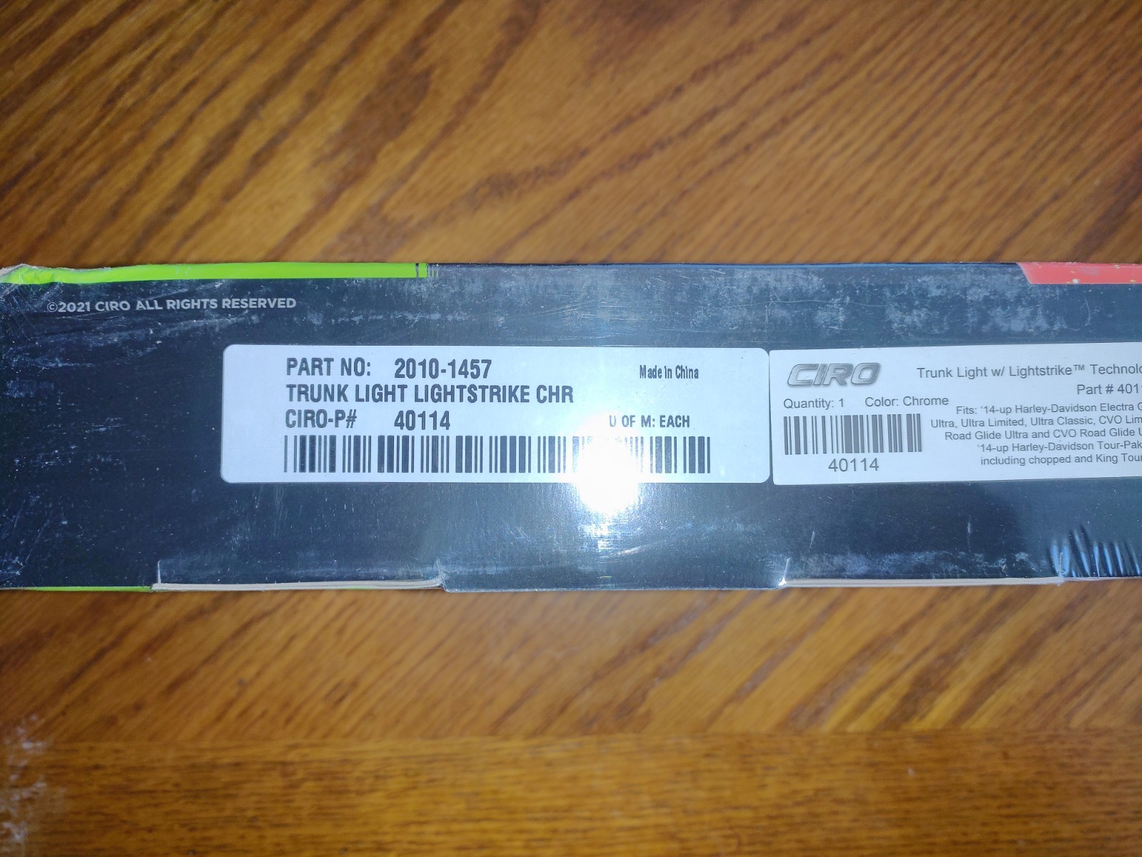 CIRO Streak Trunk Light with Lightstrike Lighting Chrome Red Lens #40114