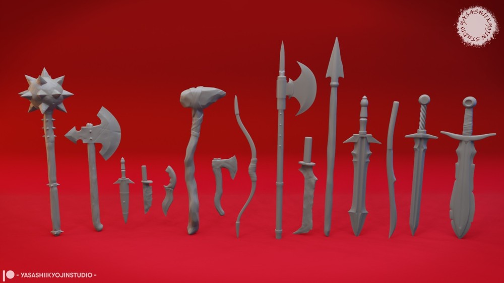 Weapons Bundle - 32mm/54mm Scale Scatter Terrain for Table Top RPGs