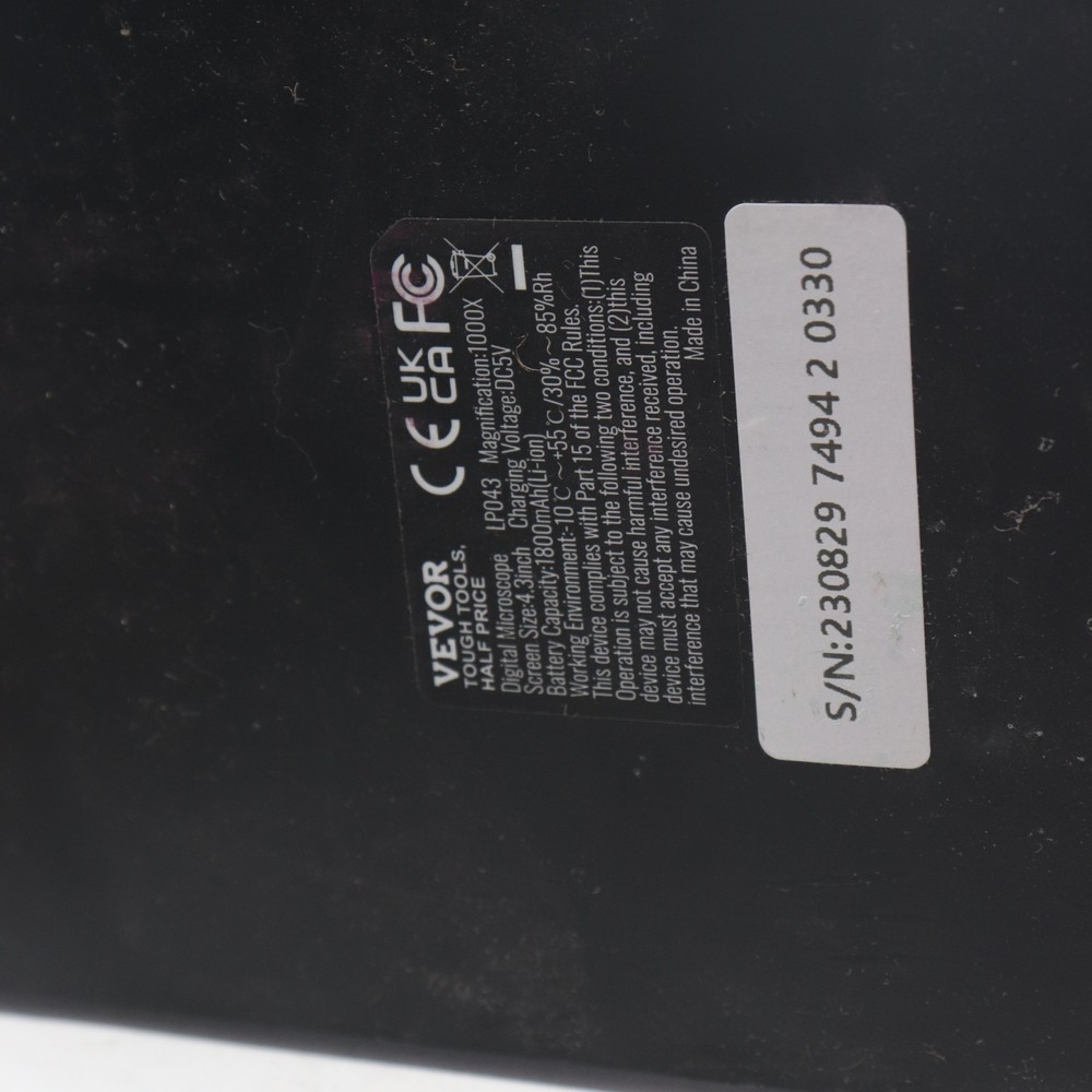 Vevor LCD Digital Microscope Base Black LP043 - Incomplete - Base Only