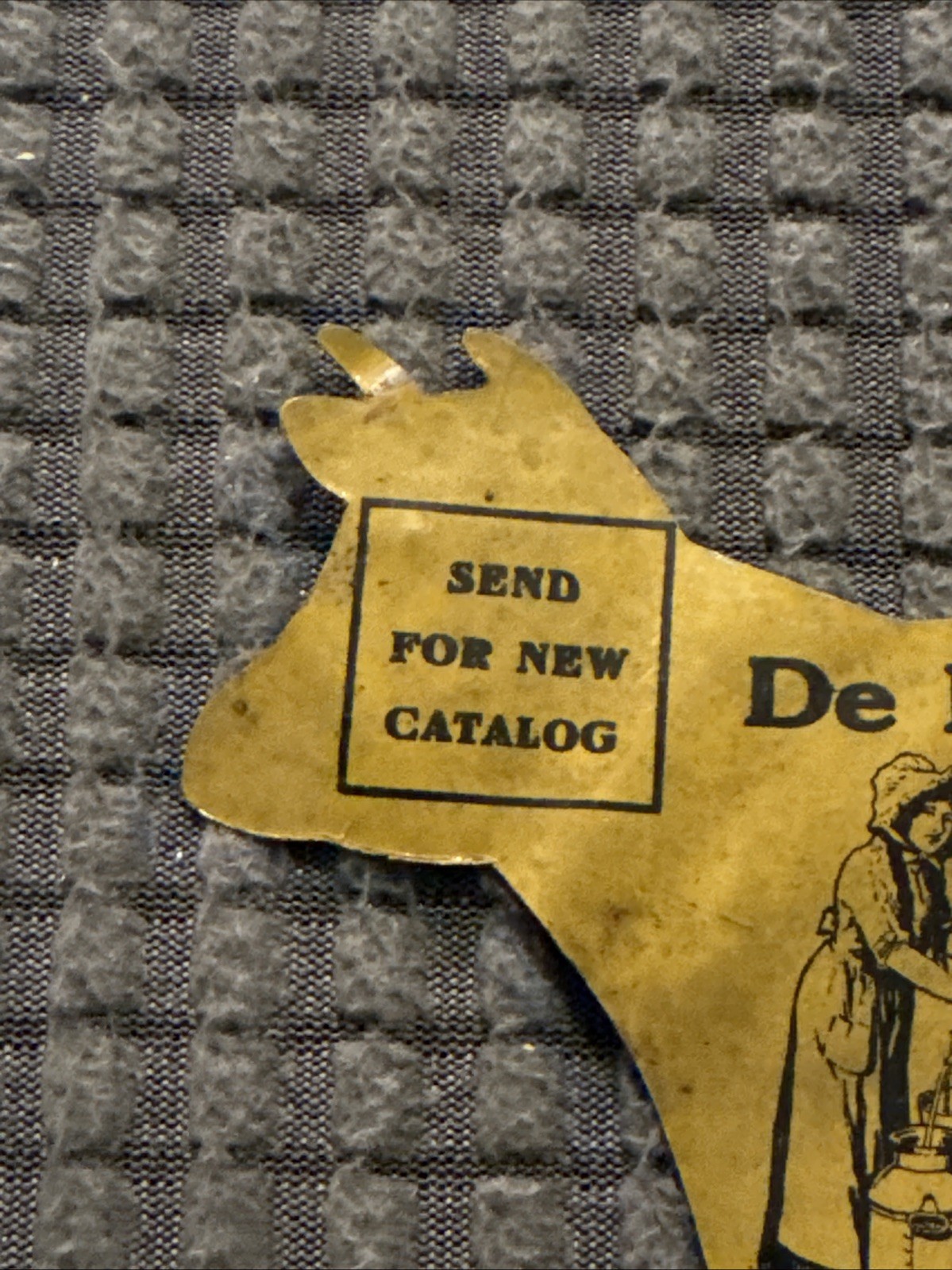 De Laval Cream Separator Advertising Tin Die Cut Cow