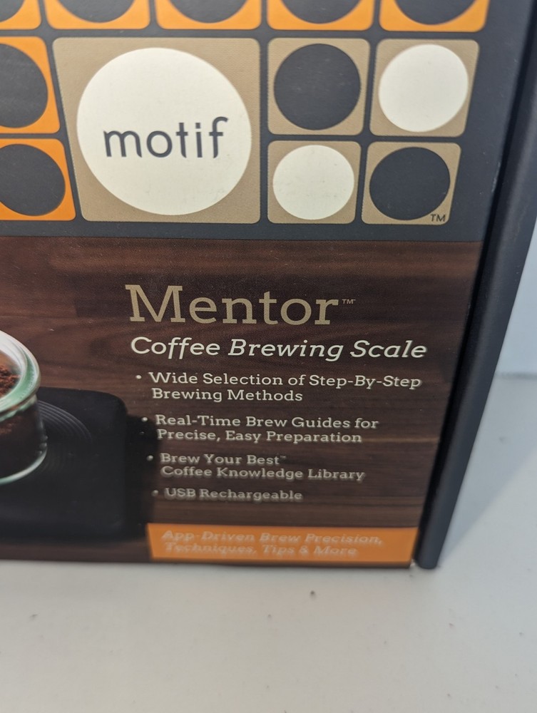Motif Mentor Coffee Brewing Scale, Digital Scale App Driven NEW