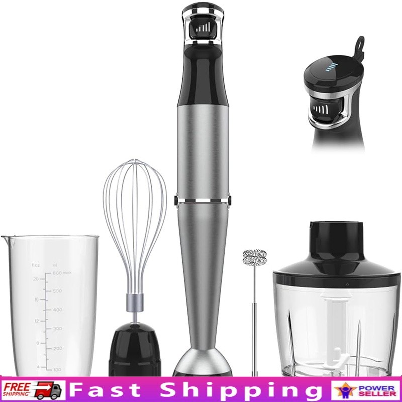 Powerful Immersion Blender Variable Speed Ergonomic Kitchen Gadget Easy Clean US