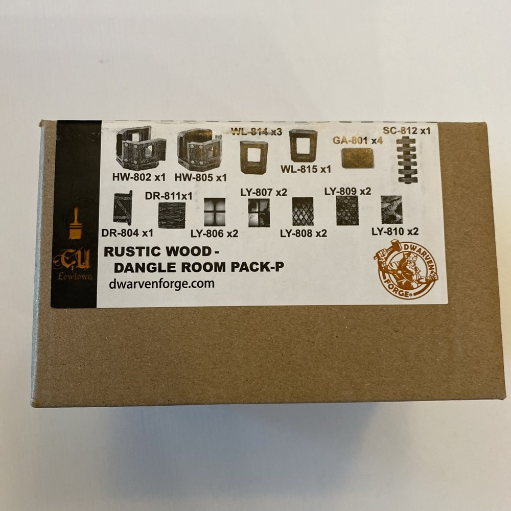 Dwarven Forge Rustic Wood - Dangle Room Pack Painted