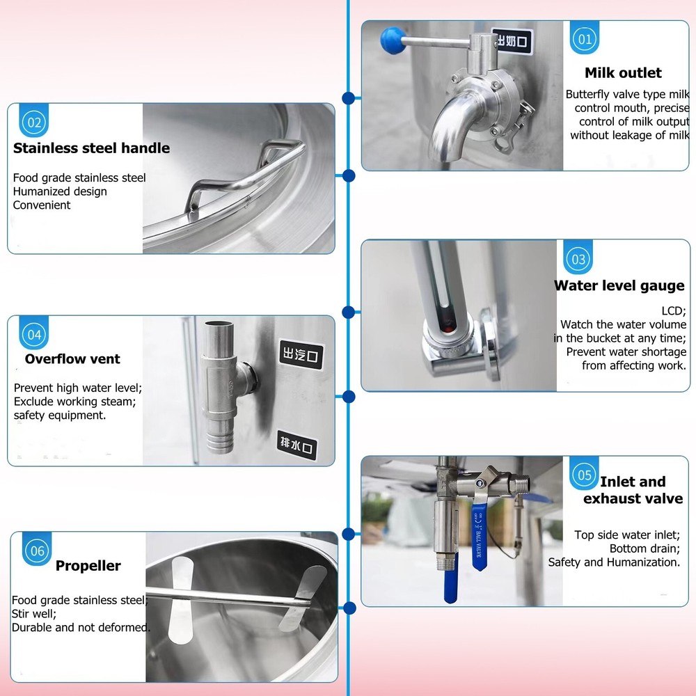 Kolice 150L Commercial Pasteurization Machine Pasteurizer for Milk Coffee Juice