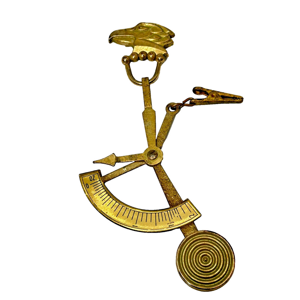 Pendulum Pocket Letter Scale Postal Scale Post Office Collectible Eagle
