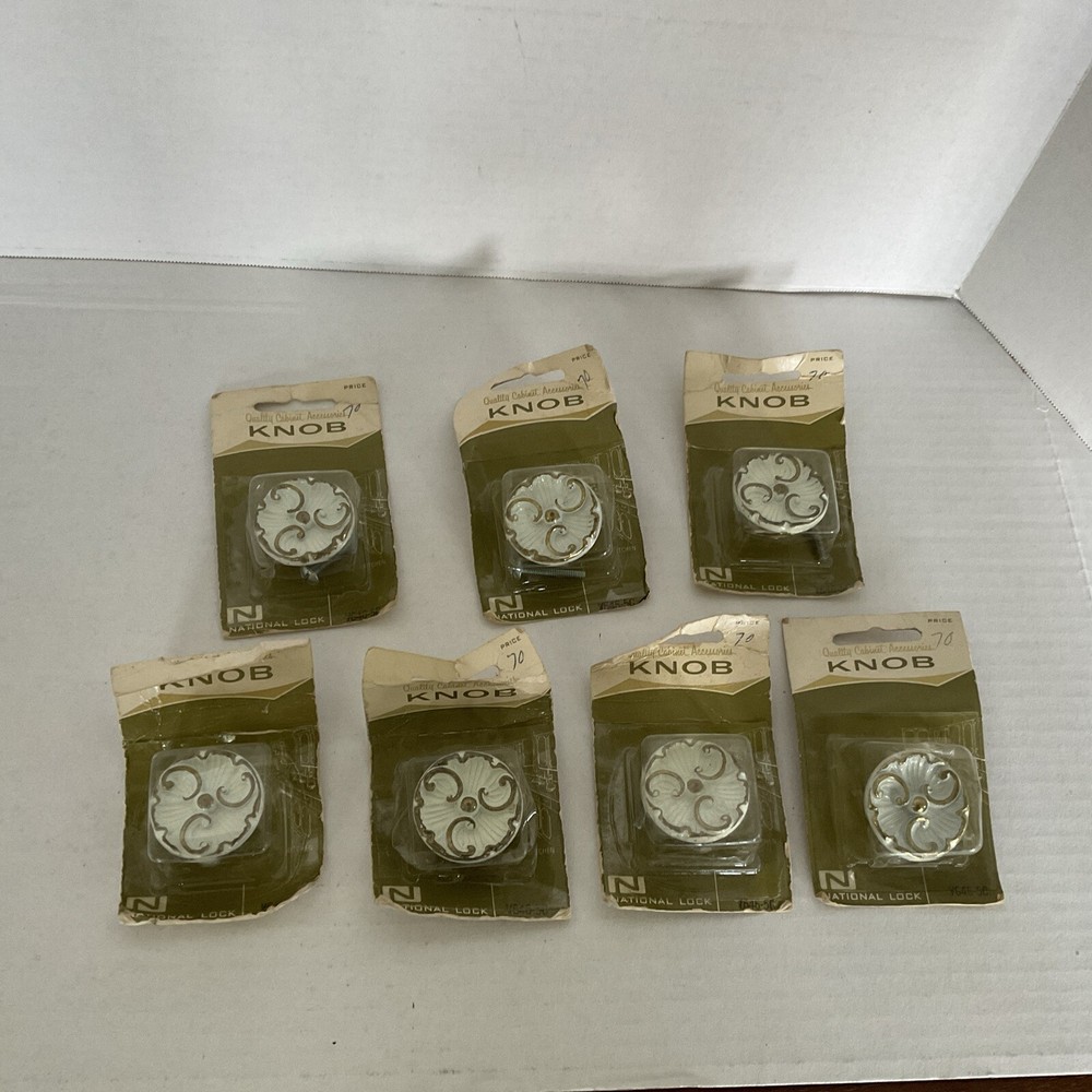 Vtg National Lock Knobs , NEW Old Stock.