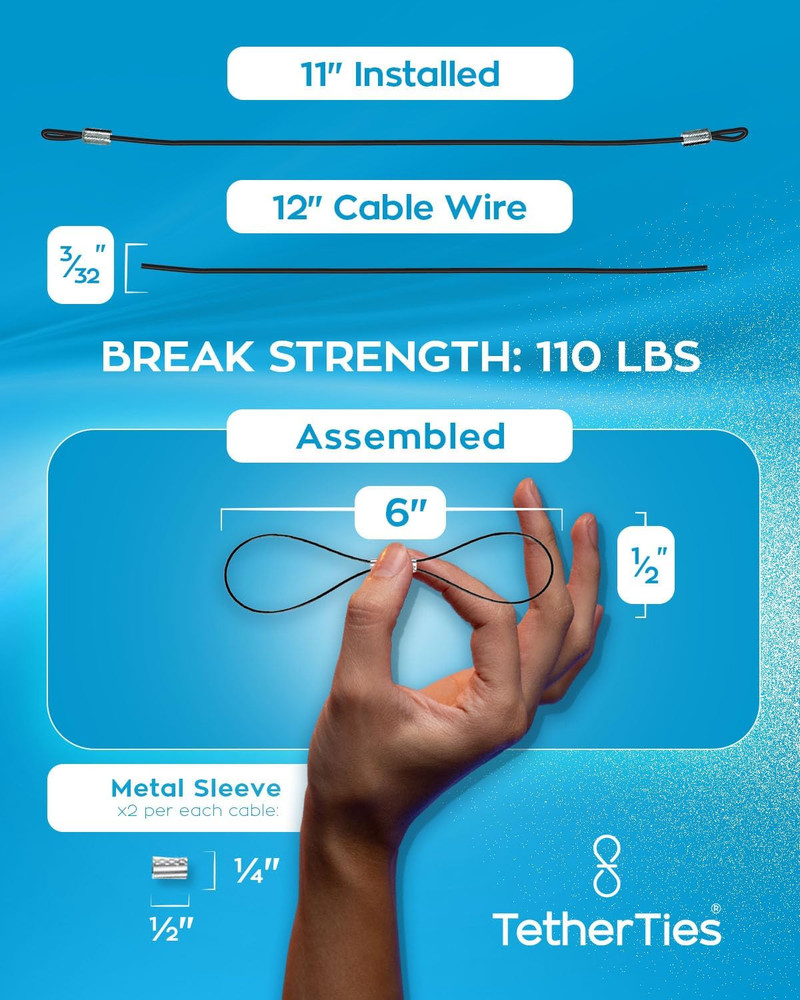 Cable Organization, DIY Tether Kit - Customizable Cable Tethers for Computers, A