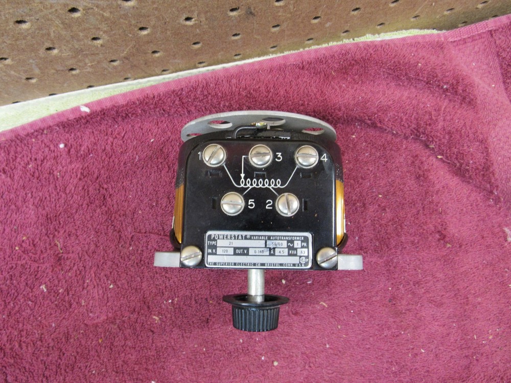 VINTAGE POWERSTAT 21 VARIABLE AUTOTRANSFORMER 0-100
