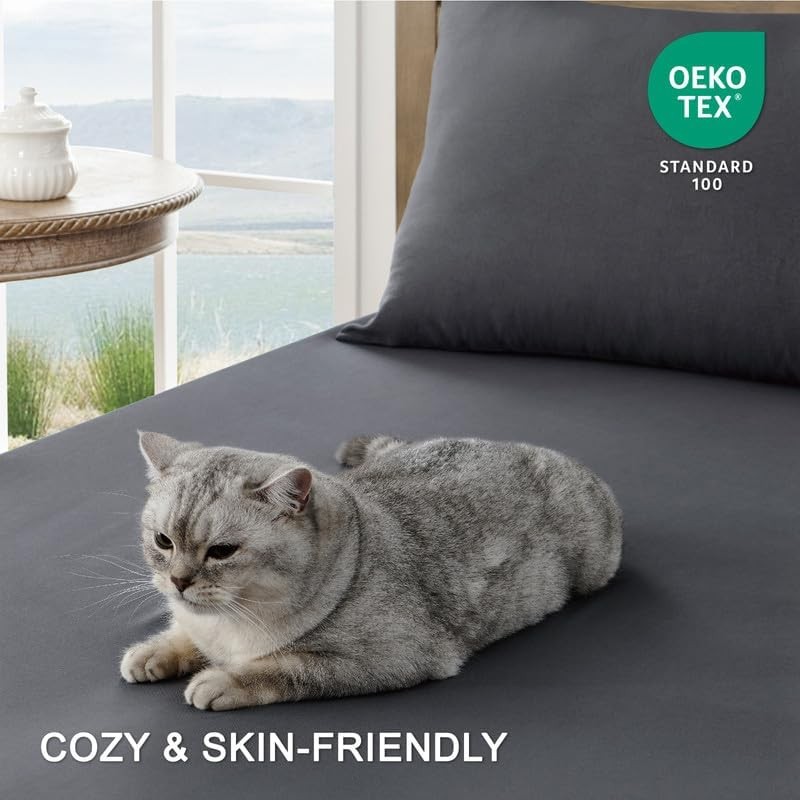 King Sheet Set - Ultra Soft Sheets for King Size Bed - Brushed Microfiber - D...