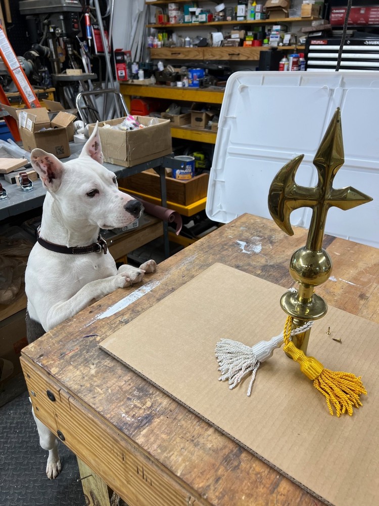 Solid Brass Ceremonial Halberd $100