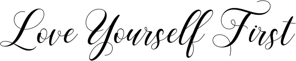 Love Yourself First Temporary Tattoo 6.5cm – Pack of 4 Script Design