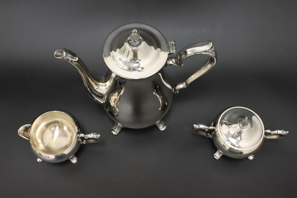 Victorian Vintage 3 Pc Silverplate Tea or Coffee Set, IS Co. #54945