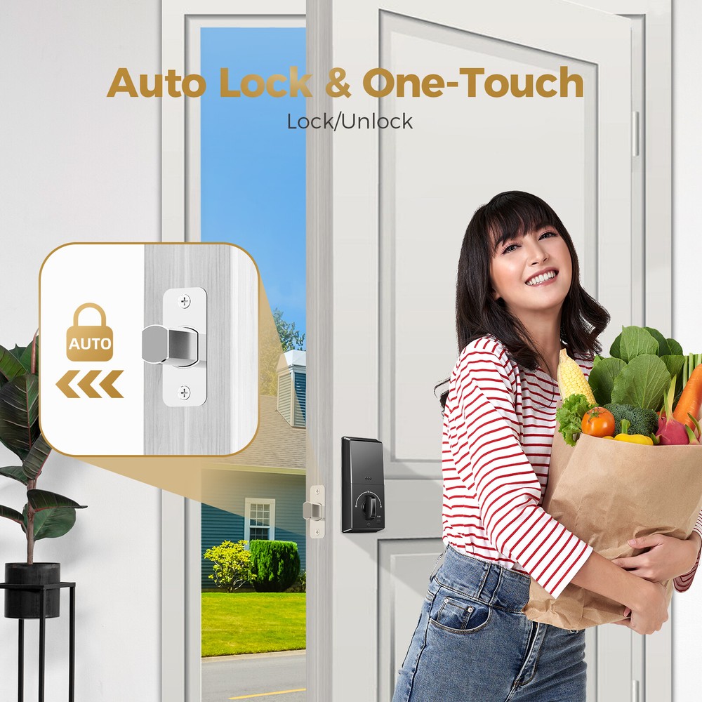 ARPHA Smart Door Lock 100Code AntiPeeping Password Keypad Deadbolt Keyless Entry