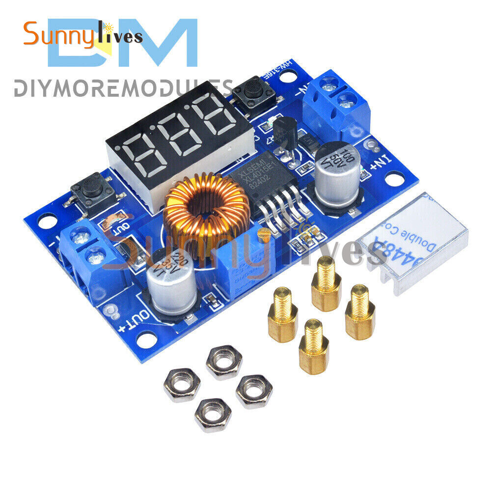 2PCS 5A Adjustable DC Step-down Digital Module LED Driver Buck Conversion Module