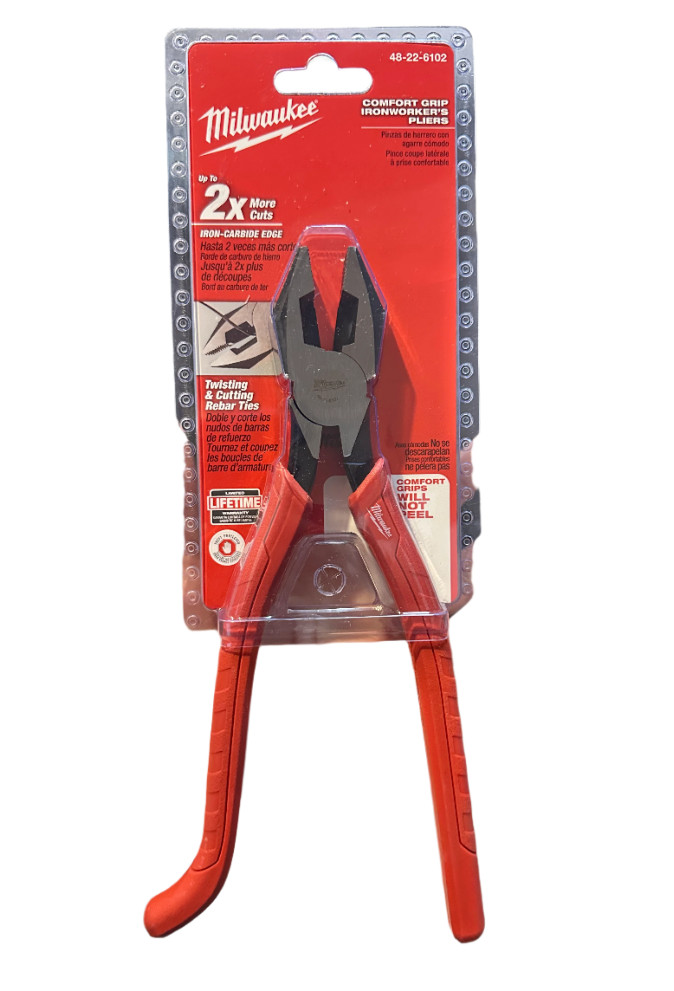 Milwaukee Ironworker's Pliers with Comfort Grip 48-22-6102