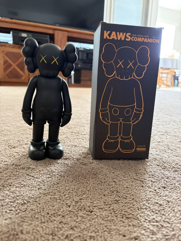 KAWS Five Years Later Companion Original Fake Figure 7.5" Black