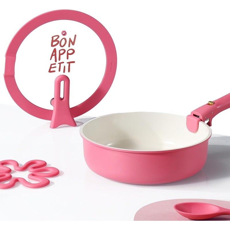 Nonstick Cookware Set Removable Handle Induction Compatible 18 Piece Set New