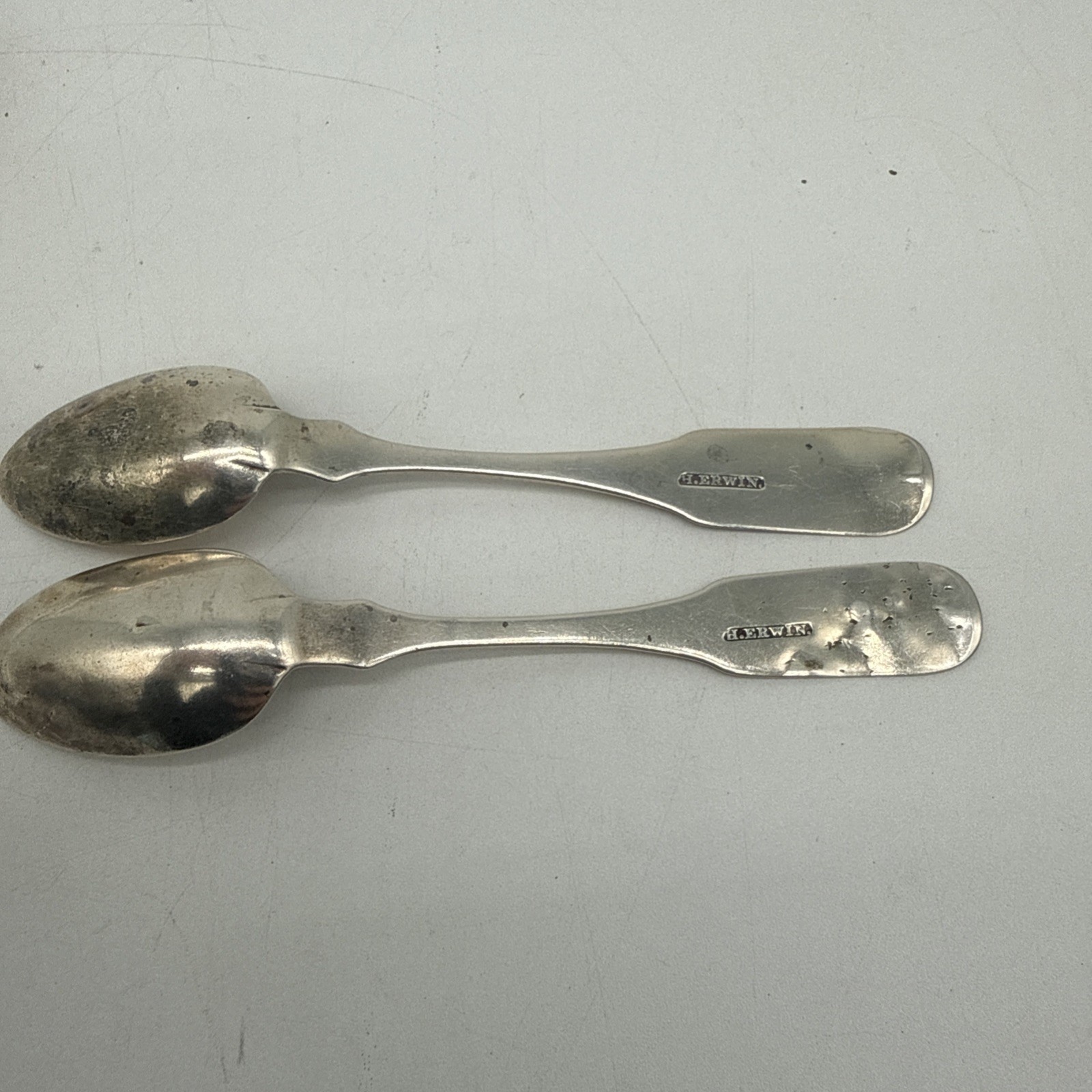 H. Erwin Lot of 5 Coin Silver Spoons Approx 3.6 Ounce