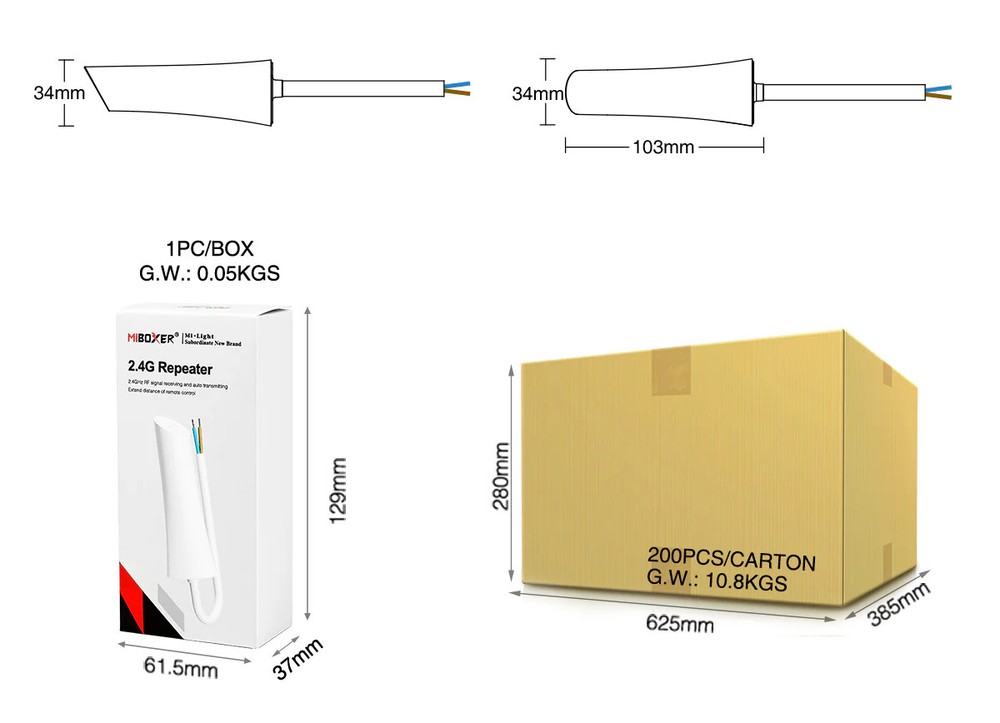 Miboxer 2.4G RF Repeater
