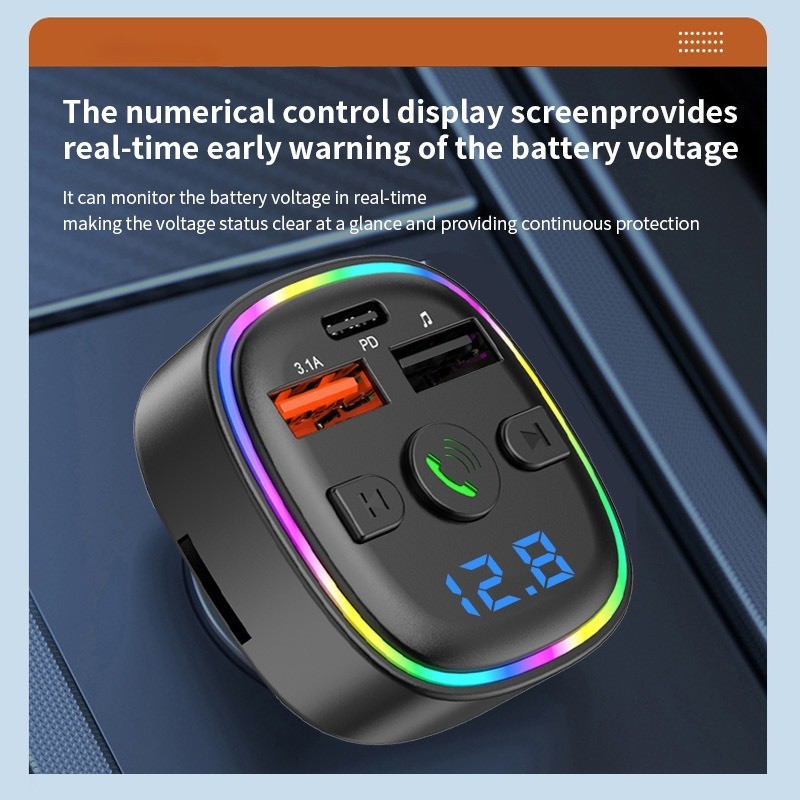 C32 Bluetooth Car FM Transmitter MP3 Player TF Card Slot Car Charger