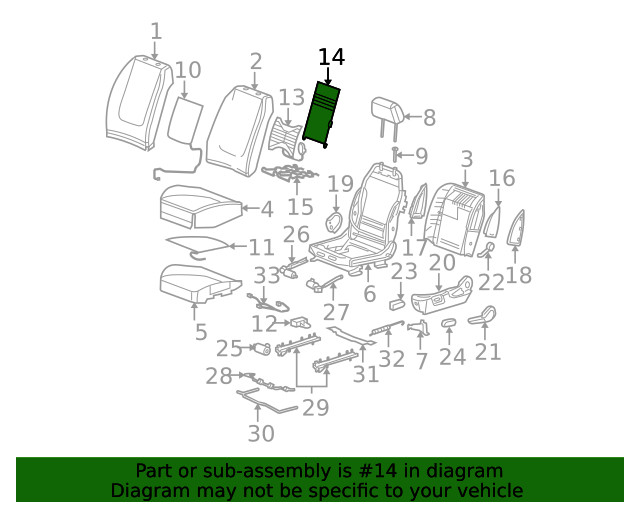 Genuine GM Seat Support 22717225