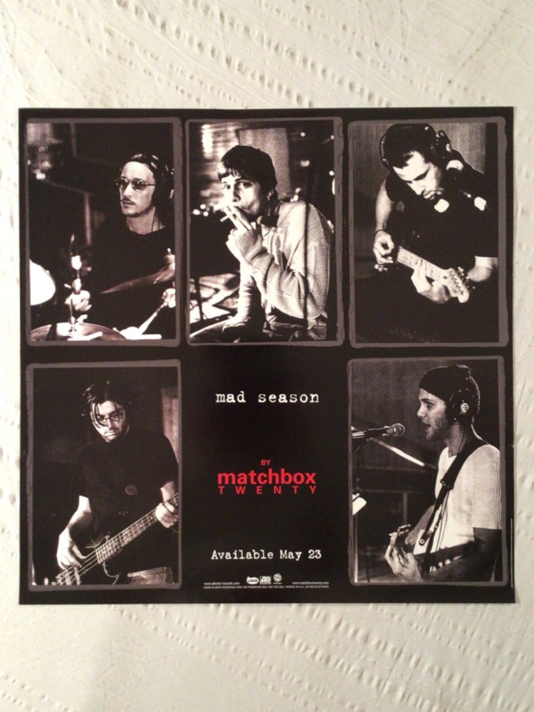 Matchbox Twenty 2000 Promo Poster Mad Season Rob Thomas