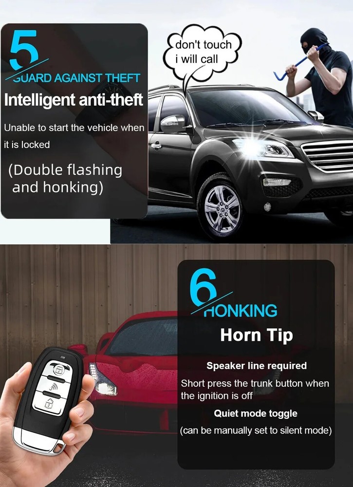 With Autostart Push One Button Auto Start Stop Entry System Smart Remote Start