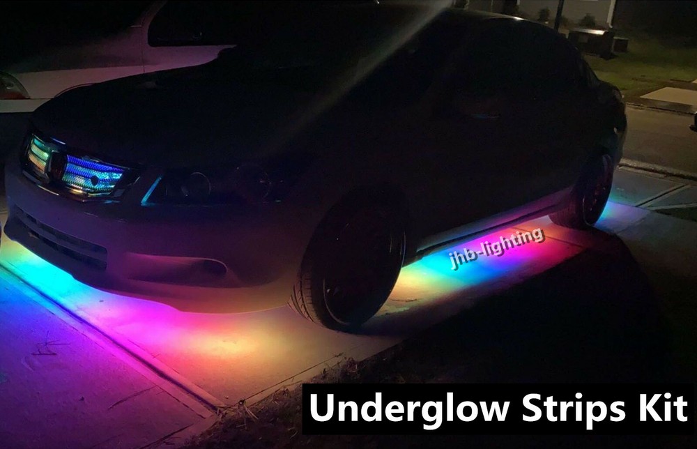 4PCS 4FT+2PCS 6.5FT KIT DOUBLE ROW Remote+APP CHASING Flow LED Strips Lights Kit