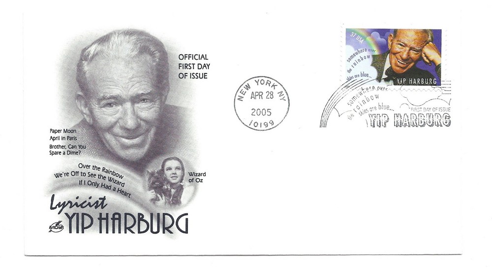3905 37c Yip Harburg Artcraft FDC