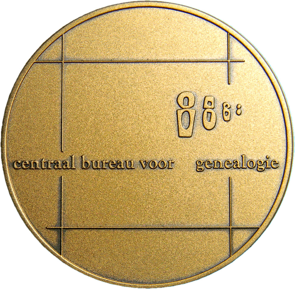 Netherlands Undated Central Bureau For Genealogy Medal (05906)
