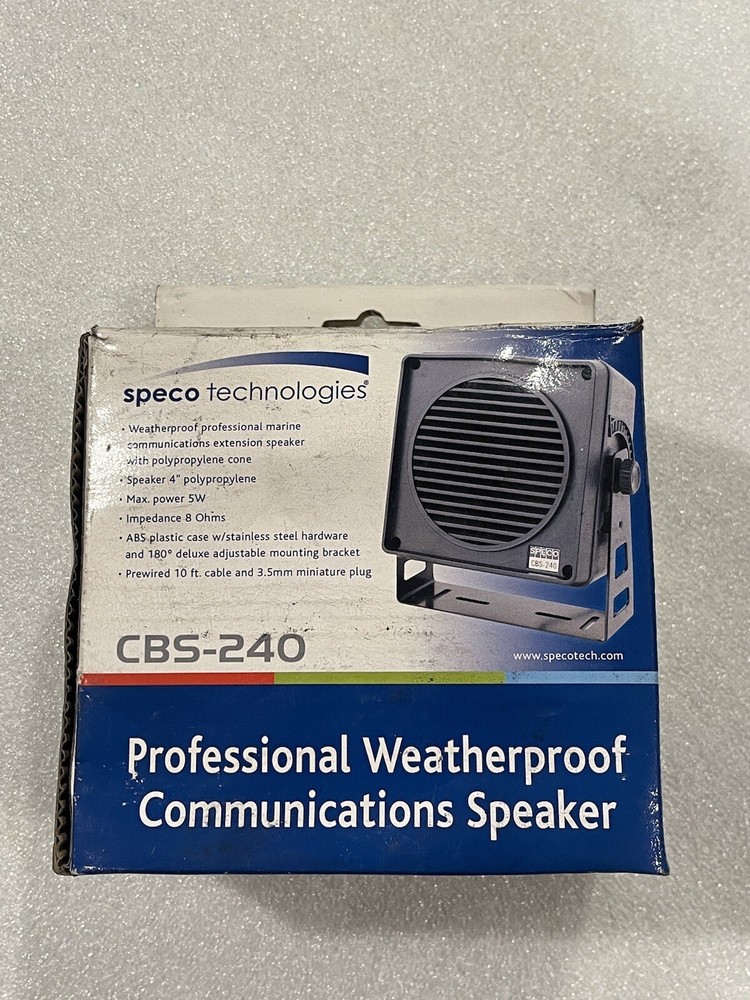 SPECO TECHNOLOGIES CBS-240 WEATHERPROOF COMMUNICATIONS SPEAKER