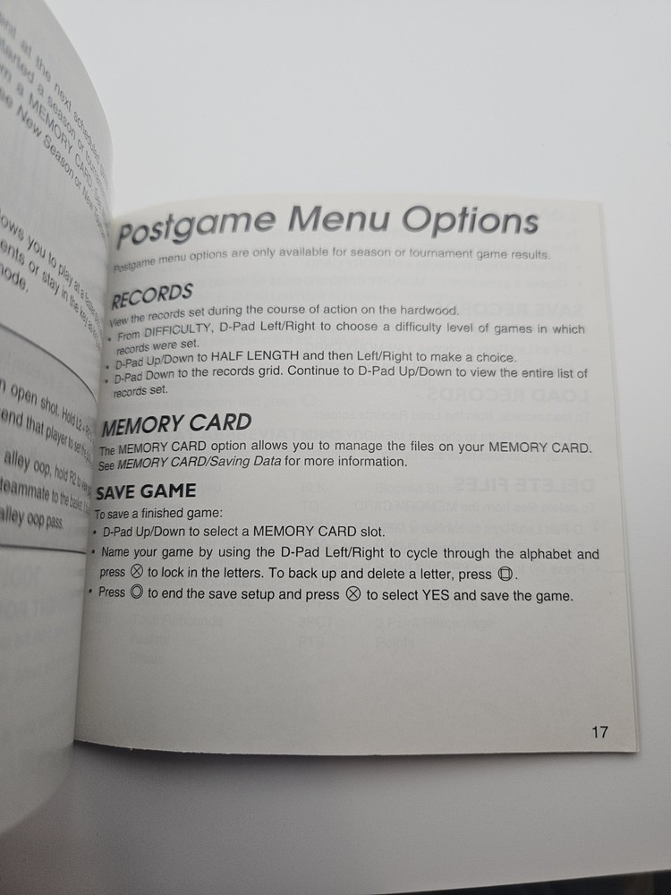 NCAA Final Four 2000 Manual Insert ONLY Playstation