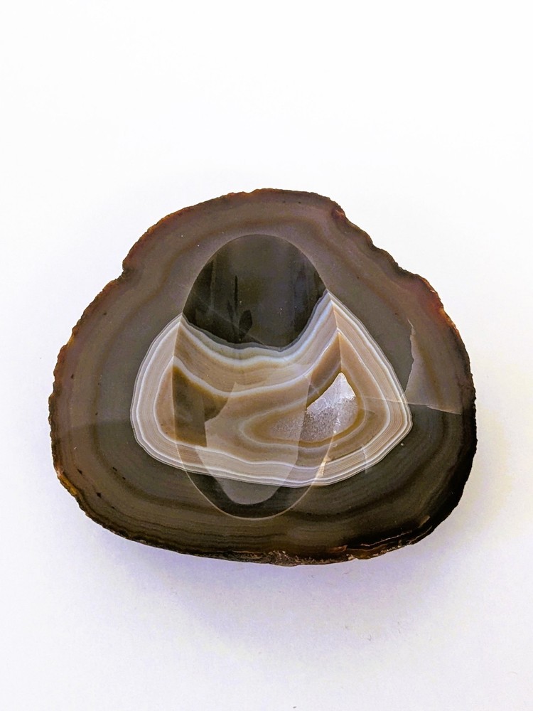 Round Agate Stone Soap Dish Or Ashtray
