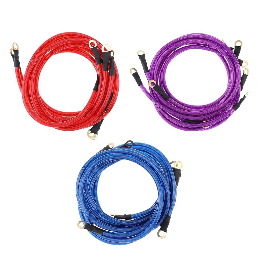 DriSentri 5 Point Car Universal Earth Ground Cables Grounding Wire System Red