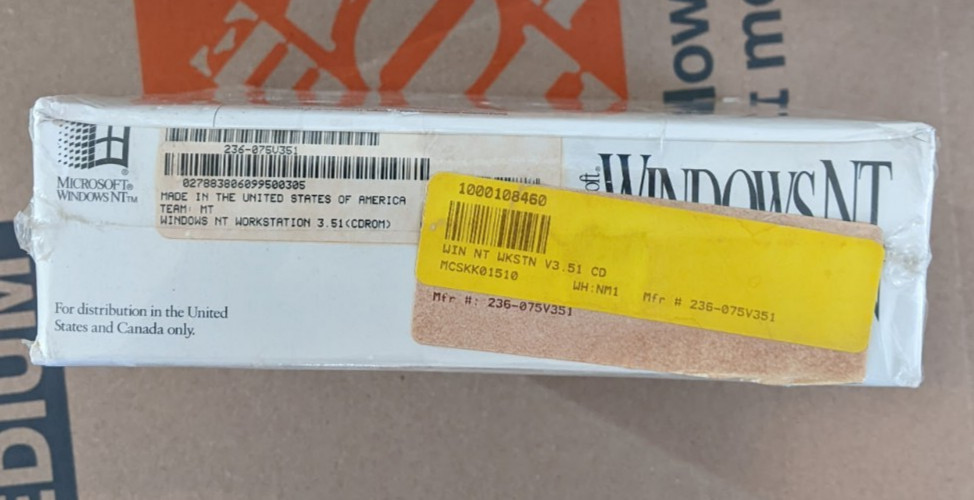 Microsoft Windows NT Workstation 3.51 Operating System CD NEW/SEALED
