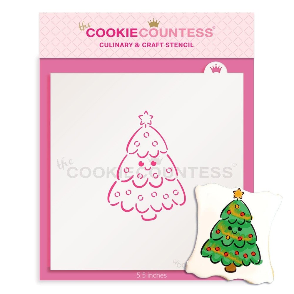 Smiling Christmas Tree PYO Stencil