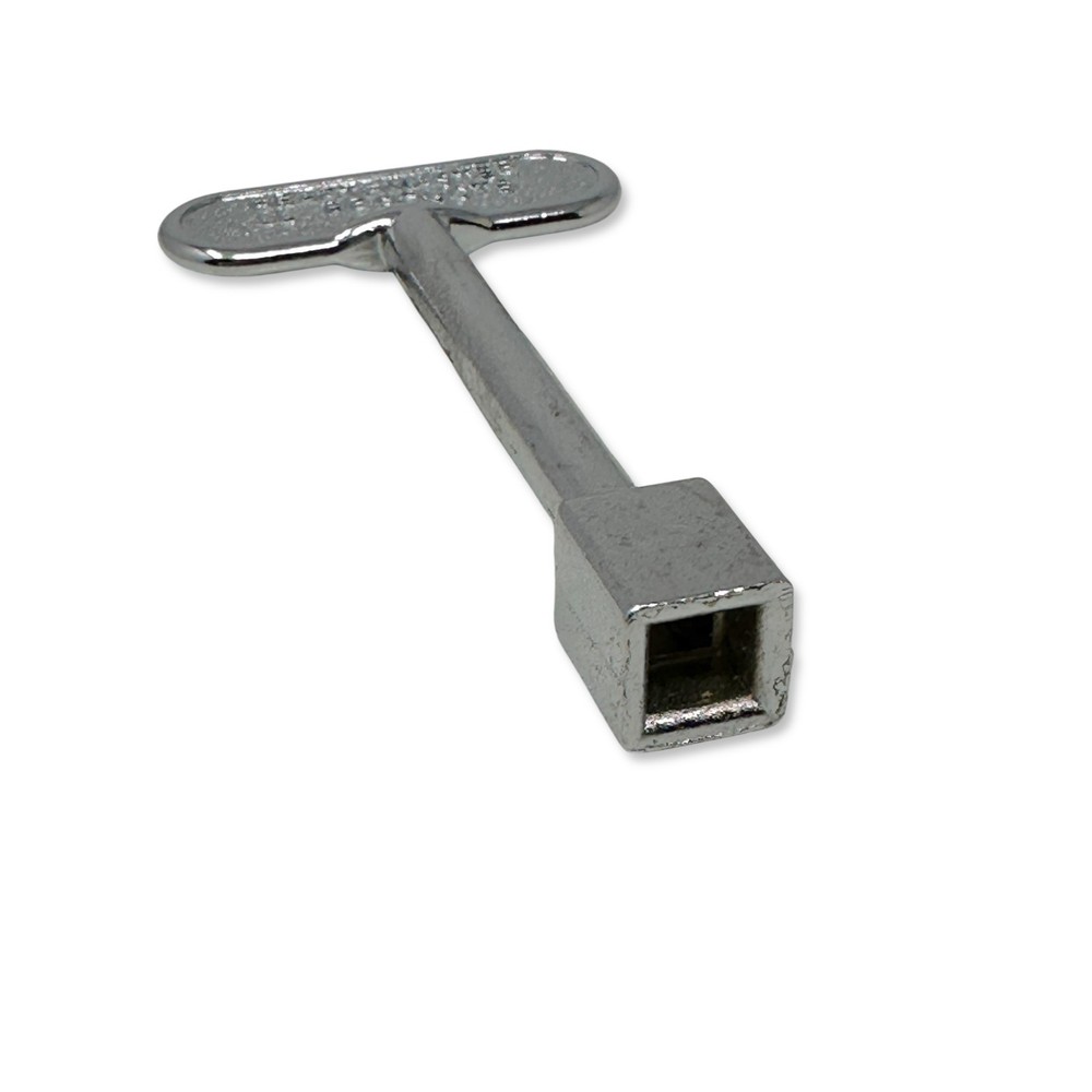Hearthmaster Gas Fireplace Valve Key 1/4" Square Socket Chrome Universal 3"
