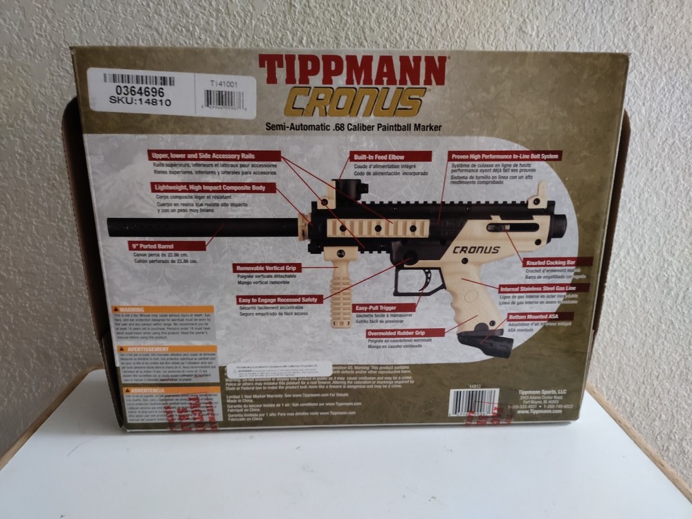 Tippmann Cronus Basic Paintball Gun .68 Caliber Marker - TAN/BLACK