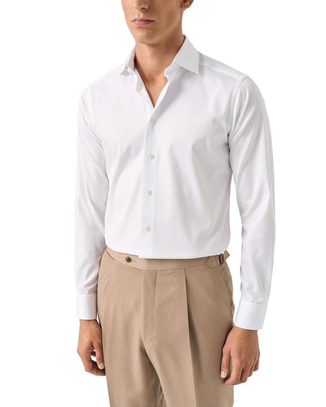 Eton Contemporary Dress Shirt White Cotton Size 41/16 New