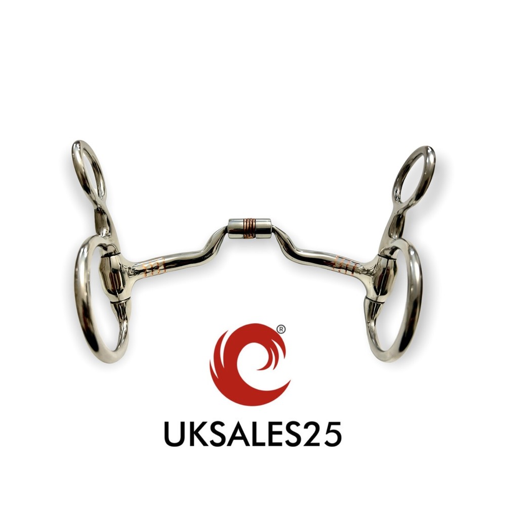 Western Hanging Cheek Comfort Bit Copper Roller & Inserts *SAME DAY DISPATCH*