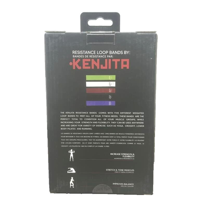 Kenjita 5 Pack Resistance Loop Workout Bands