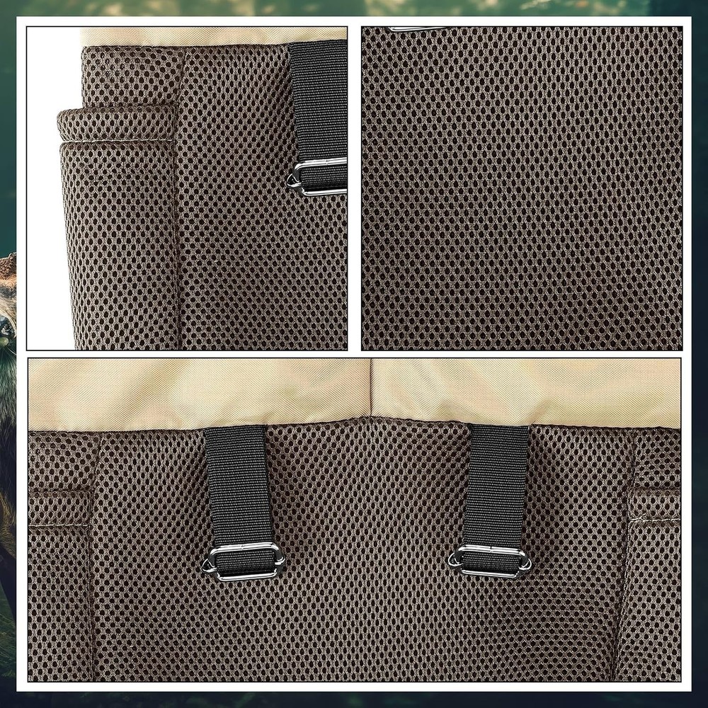 2 Pcs Saddle Hunting Dump Bag Saddle Pouches with Drawstring Closure Mesh Bag...
