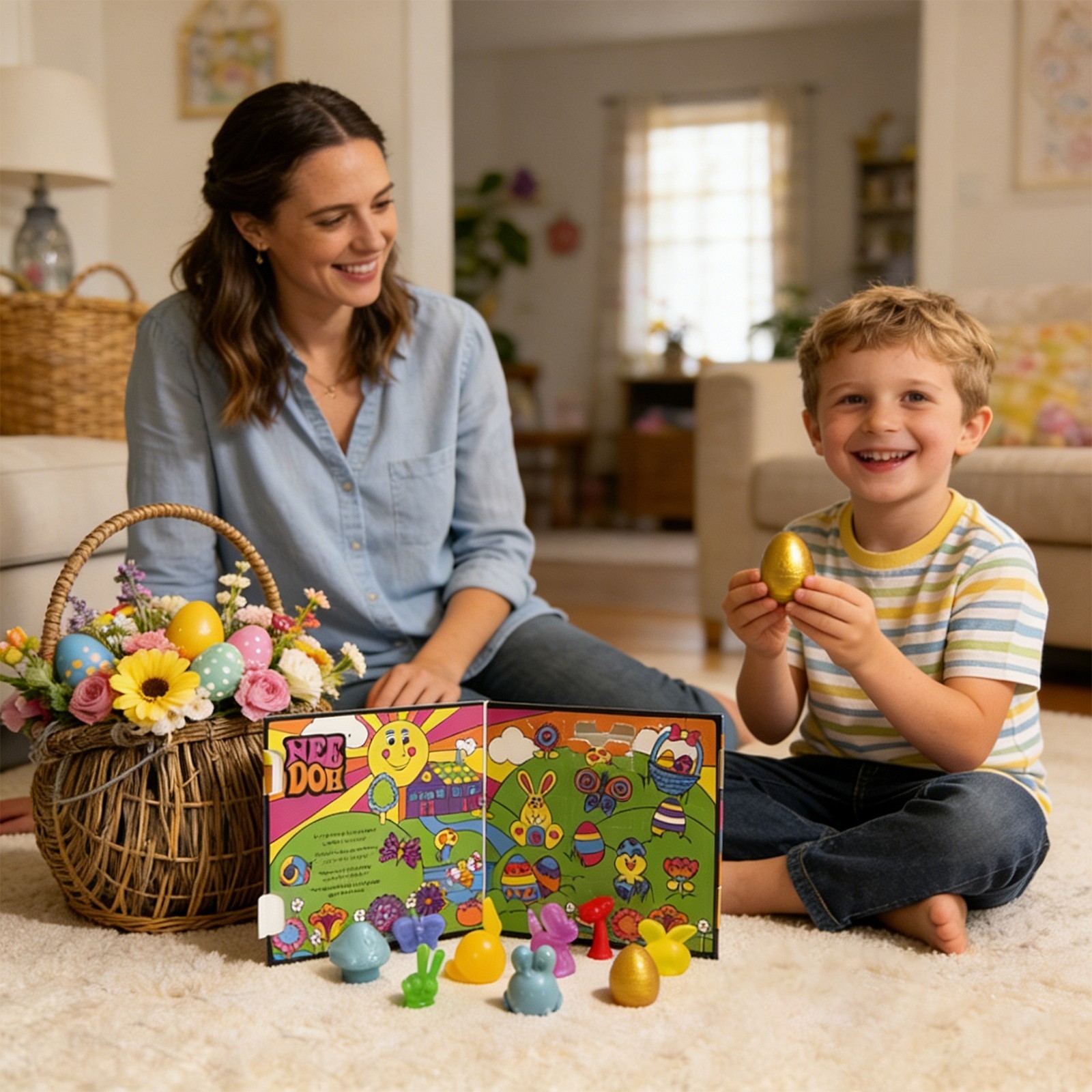 NeeDoh Golden Egg Hunt - Sensory Squeeze Toy Squishy Toy Set Easter Fidget Toy